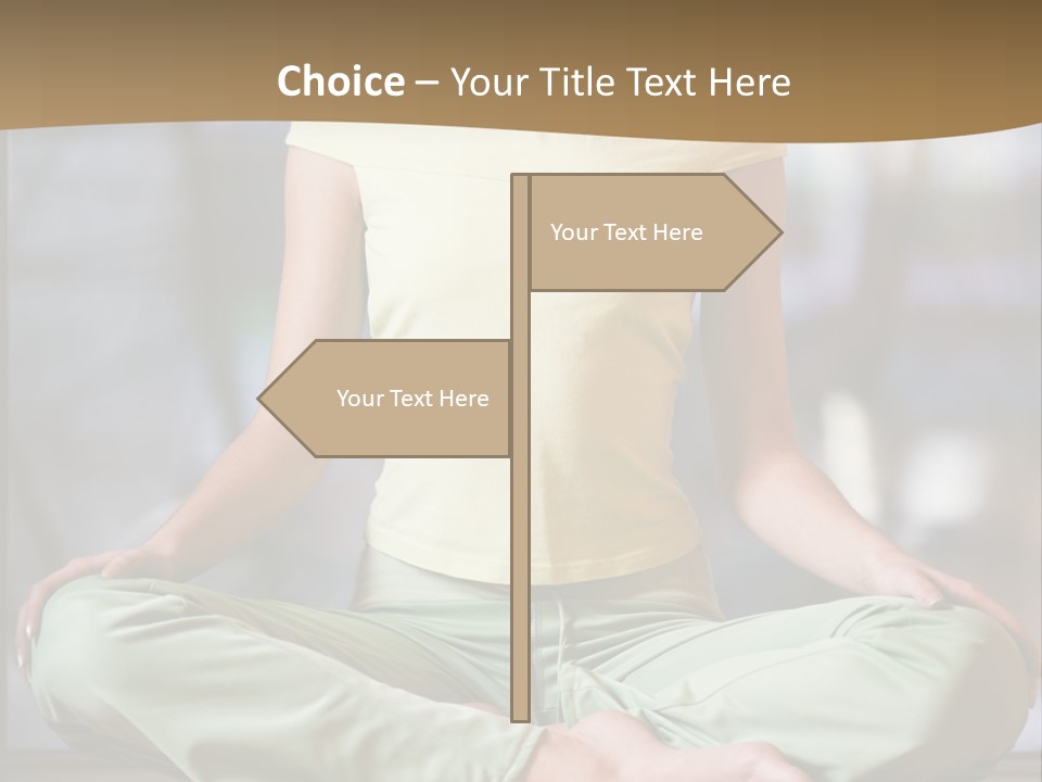 Relaxed Girl In A Lotus Pose PowerPoint Template