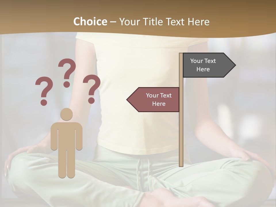 Relaxed Girl In A Lotus Pose PowerPoint Template