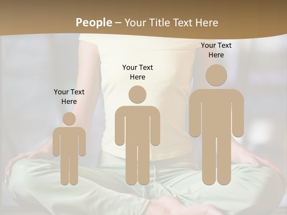 Relaxed Girl In A Lotus Pose PowerPoint Template