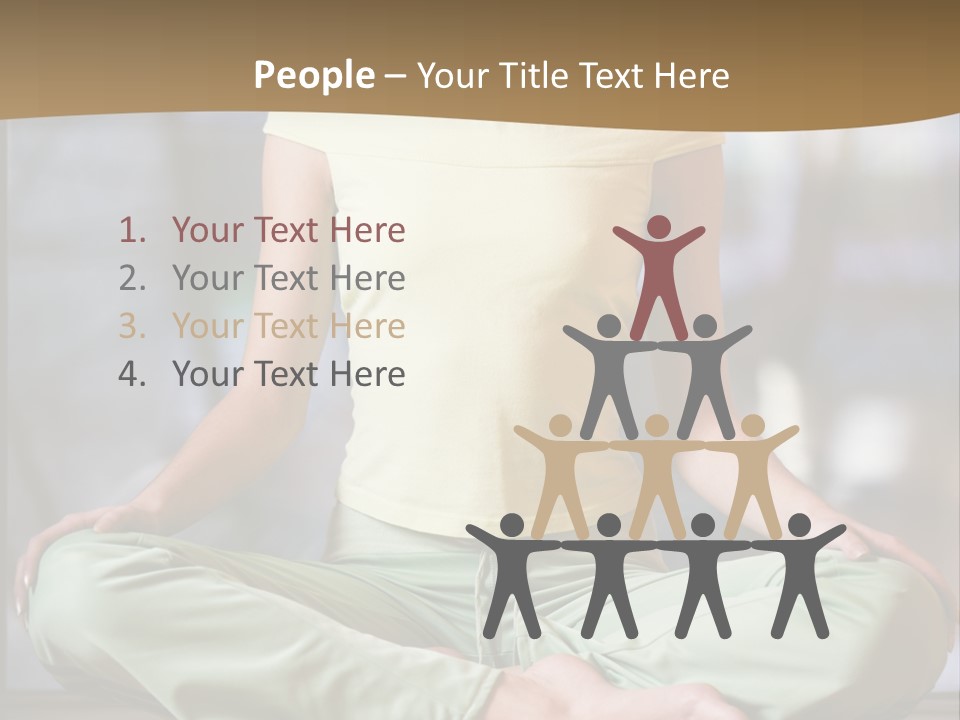 Relaxed Girl In A Lotus Pose PowerPoint Template