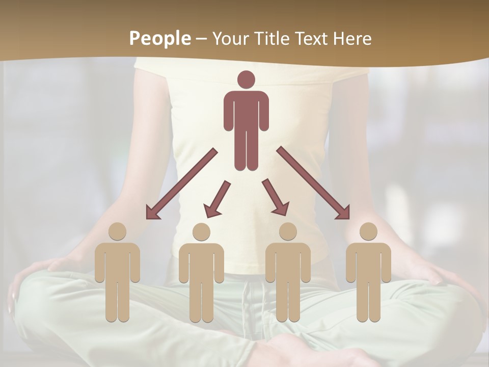 Relaxed Girl In A Lotus Pose PowerPoint Template