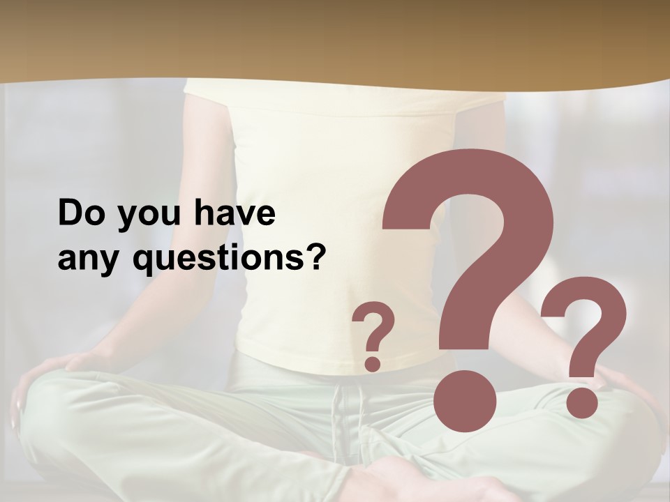 Relaxed Girl In A Lotus Pose PowerPoint Template