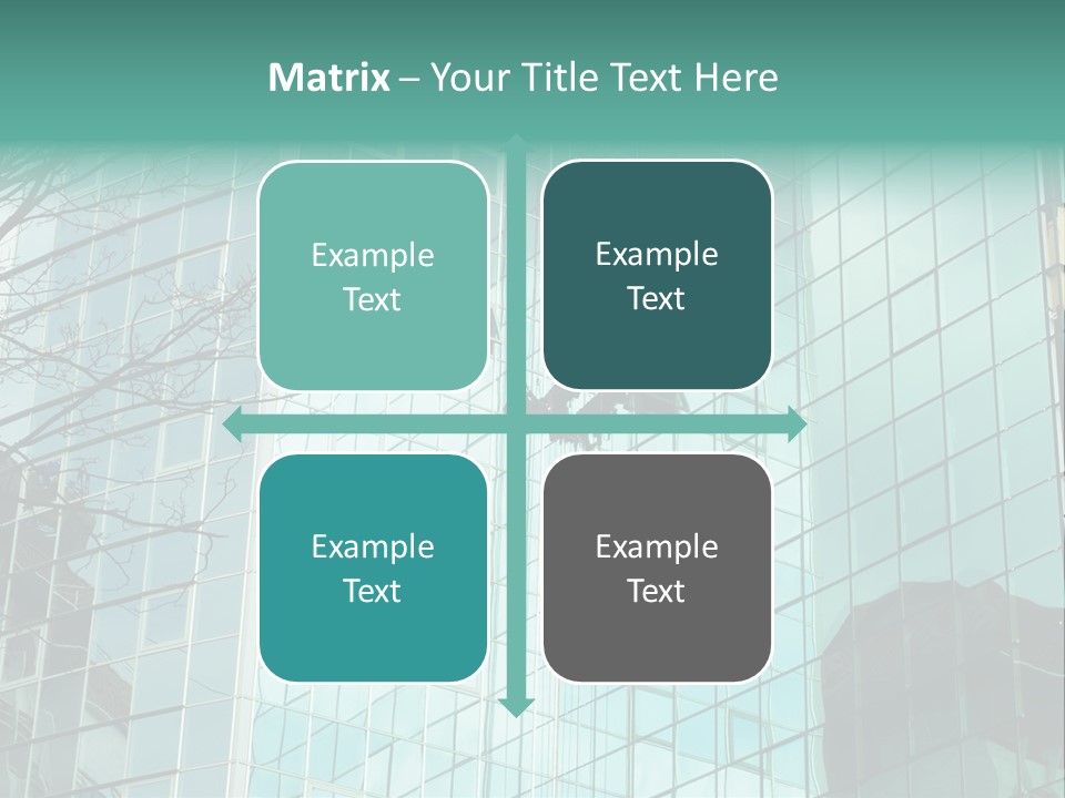 Worker Climbing At Mirror Wall Of Office Building PowerPoint Template