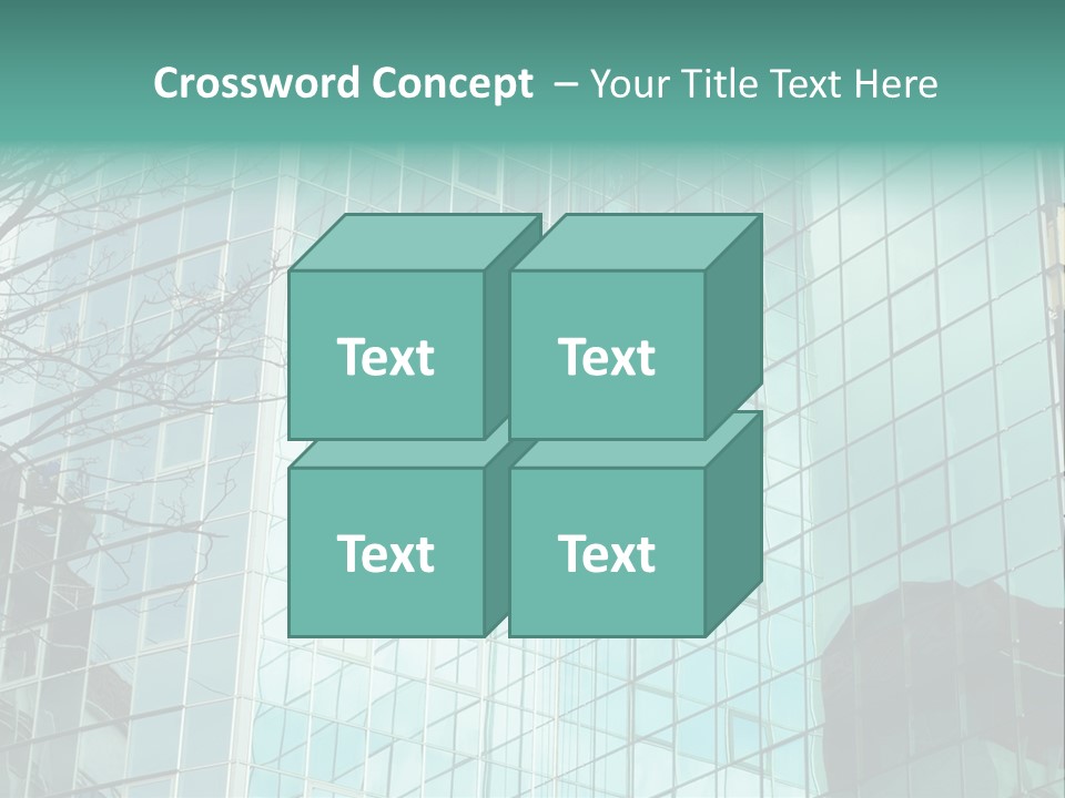 Worker Climbing At Mirror Wall Of Office Building PowerPoint Template