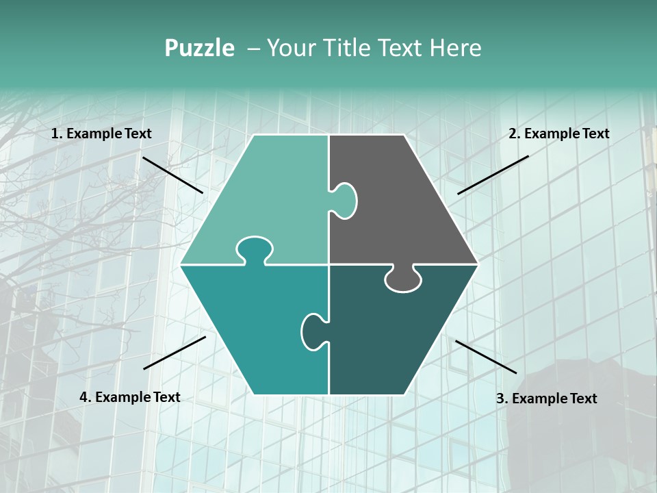 Worker Climbing At Mirror Wall Of Office Building PowerPoint Template