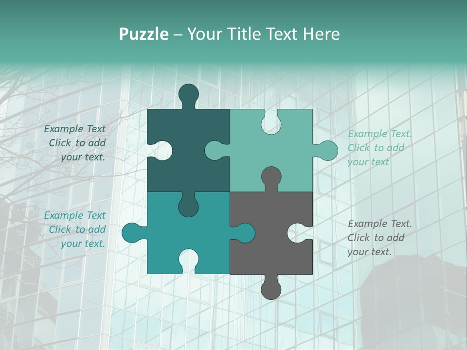 Worker Climbing At Mirror Wall Of Office Building PowerPoint Template