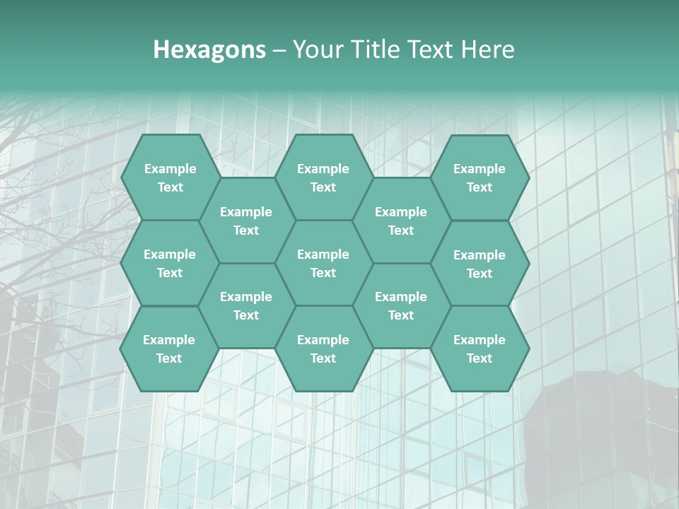 Worker Climbing At Mirror Wall Of Office Building PowerPoint Template