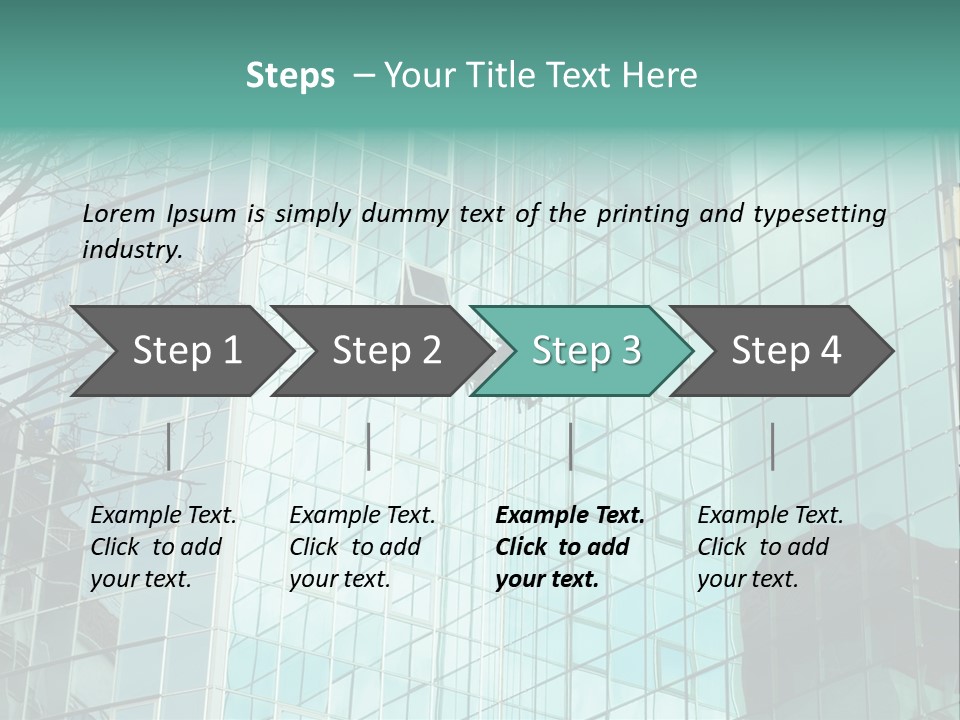 Worker Climbing At Mirror Wall Of Office Building PowerPoint Template