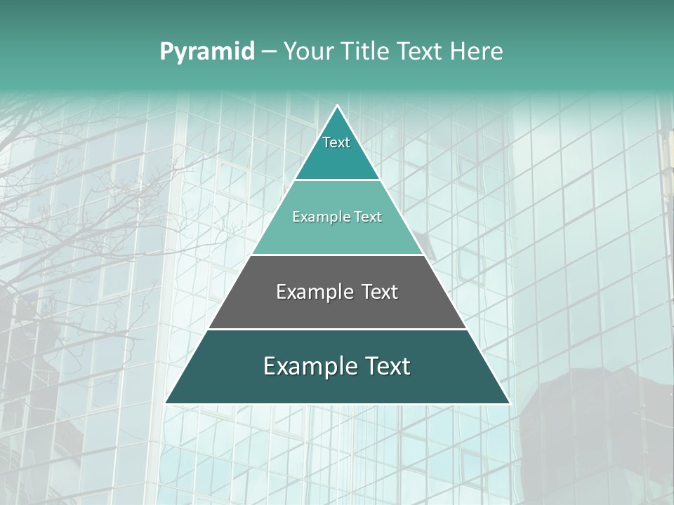 Worker Climbing At Mirror Wall Of Office Building PowerPoint Template