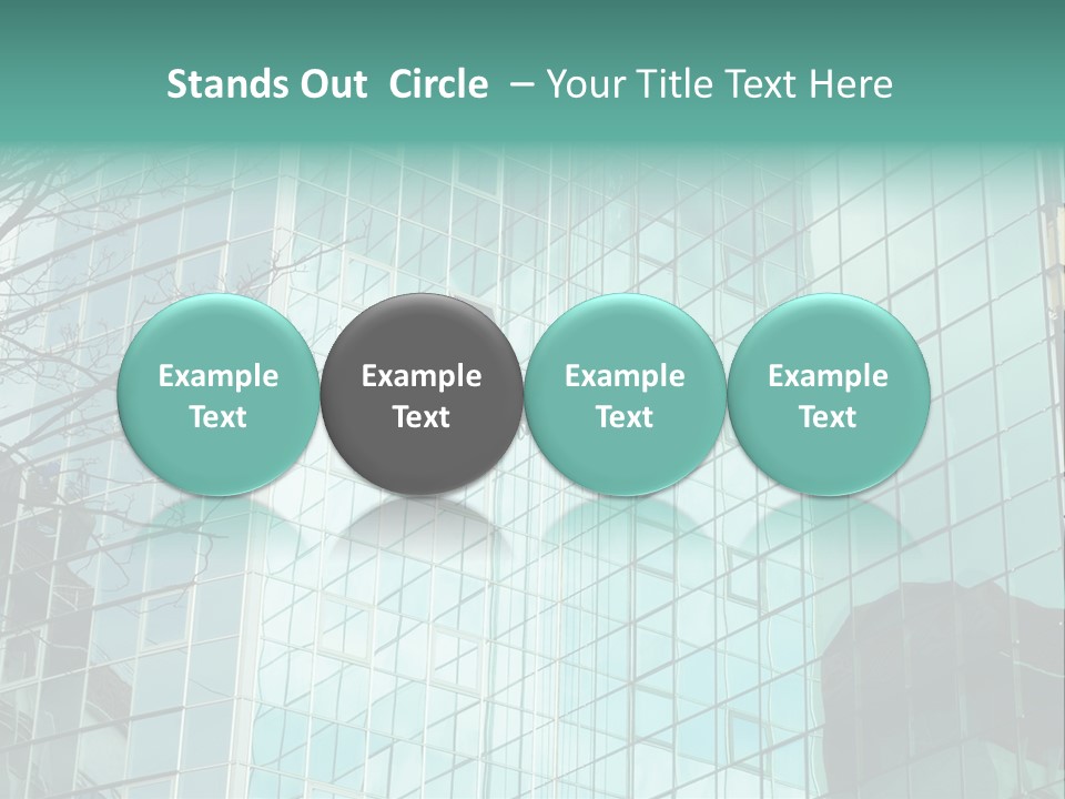 Worker Climbing At Mirror Wall Of Office Building PowerPoint Template