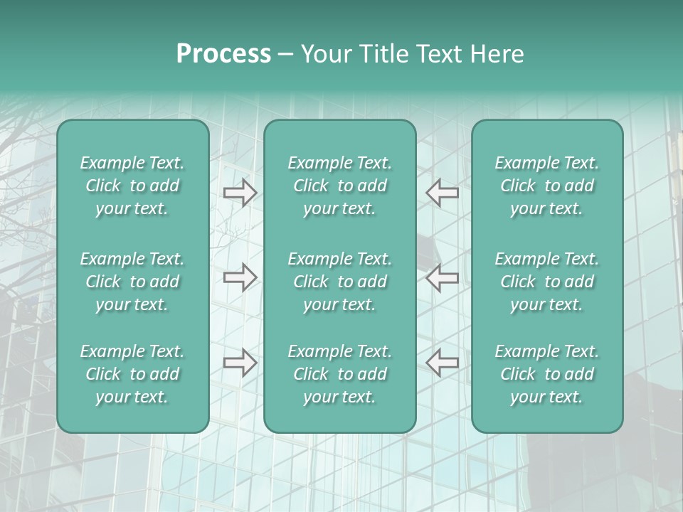 Worker Climbing At Mirror Wall Of Office Building PowerPoint Template
