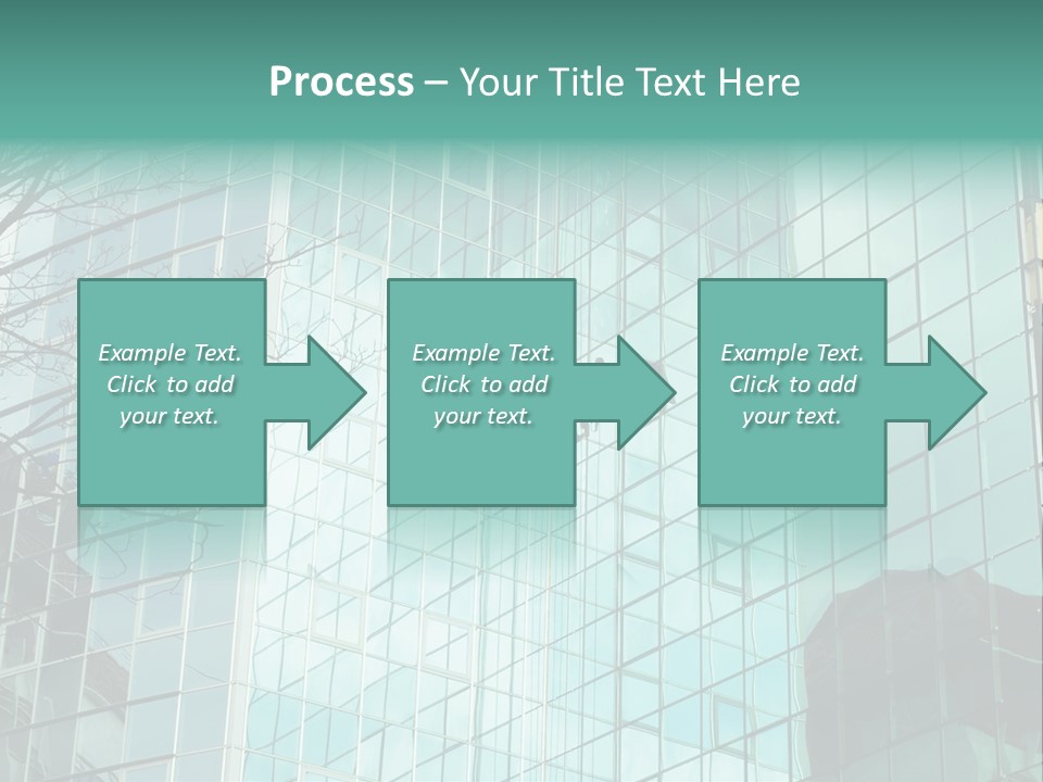 Worker Climbing At Mirror Wall Of Office Building PowerPoint Template