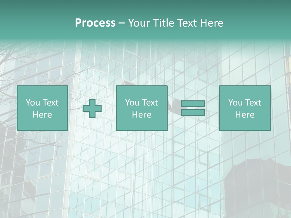 Worker Climbing At Mirror Wall Of Office Building PowerPoint Template