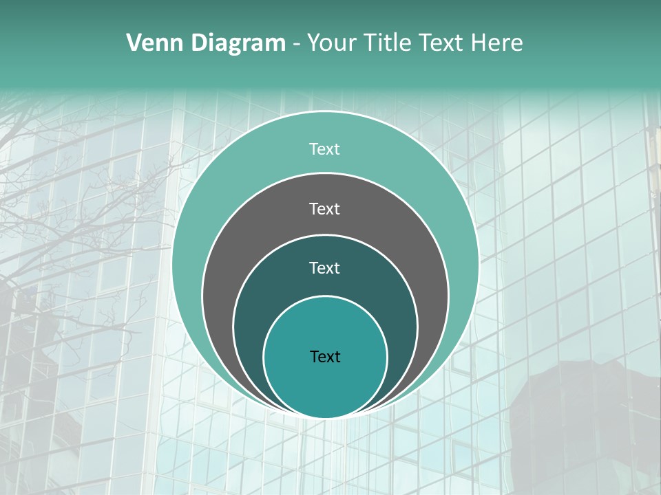 Worker Climbing At Mirror Wall Of Office Building PowerPoint Template