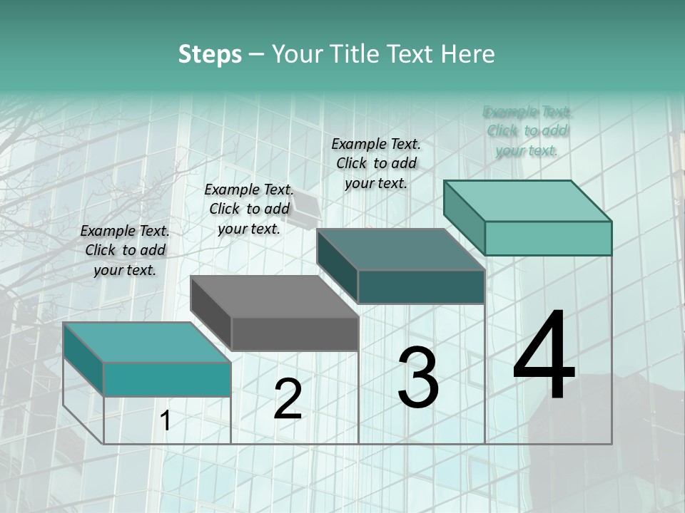 Worker Climbing At Mirror Wall Of Office Building PowerPoint Template