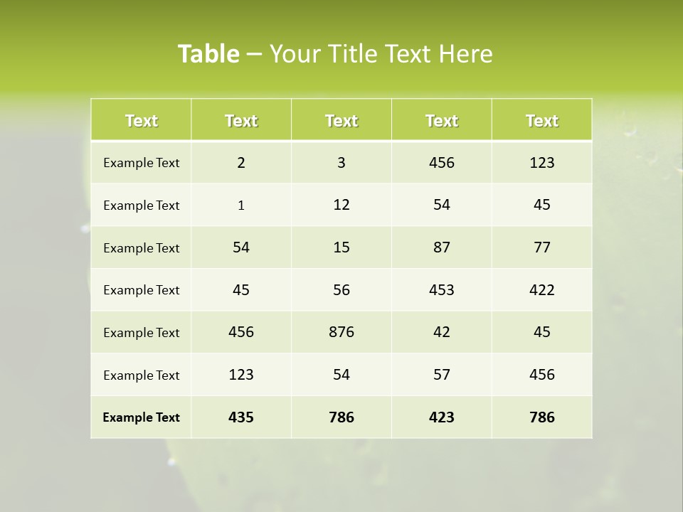 Drops On A Leaf PowerPoint Template