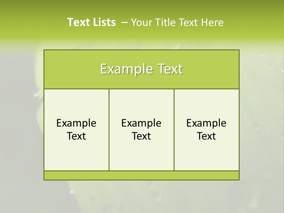 Drops On A Leaf PowerPoint Template