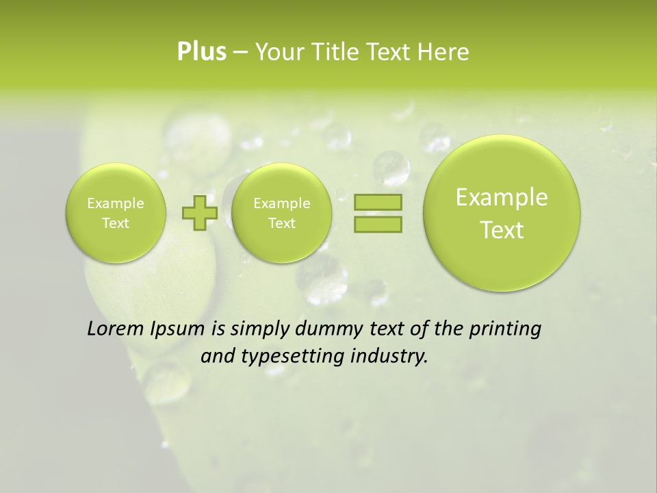 Drops On A Leaf PowerPoint Template