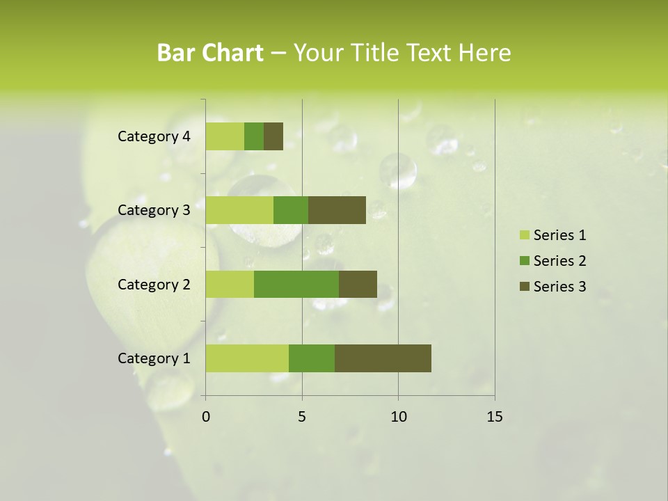 Drops On A Leaf PowerPoint Template
