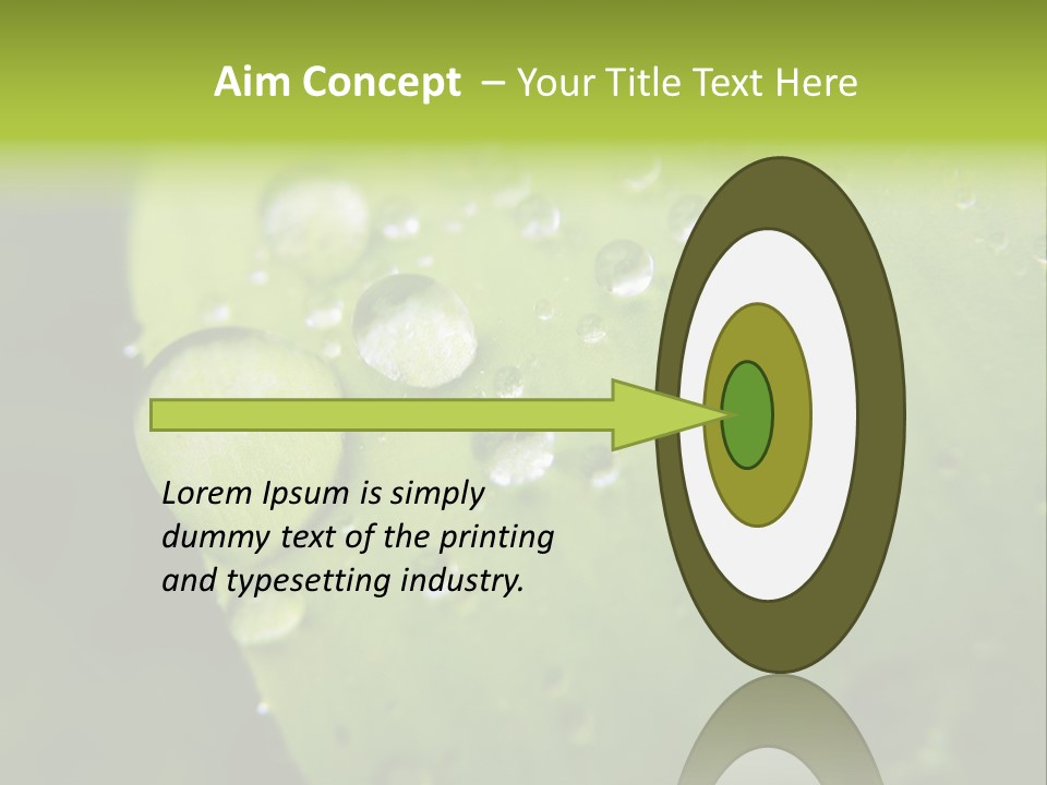 Drops On A Leaf PowerPoint Template