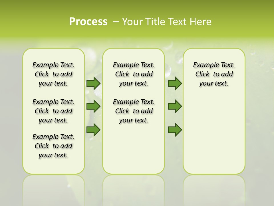 Drops On A Leaf PowerPoint Template