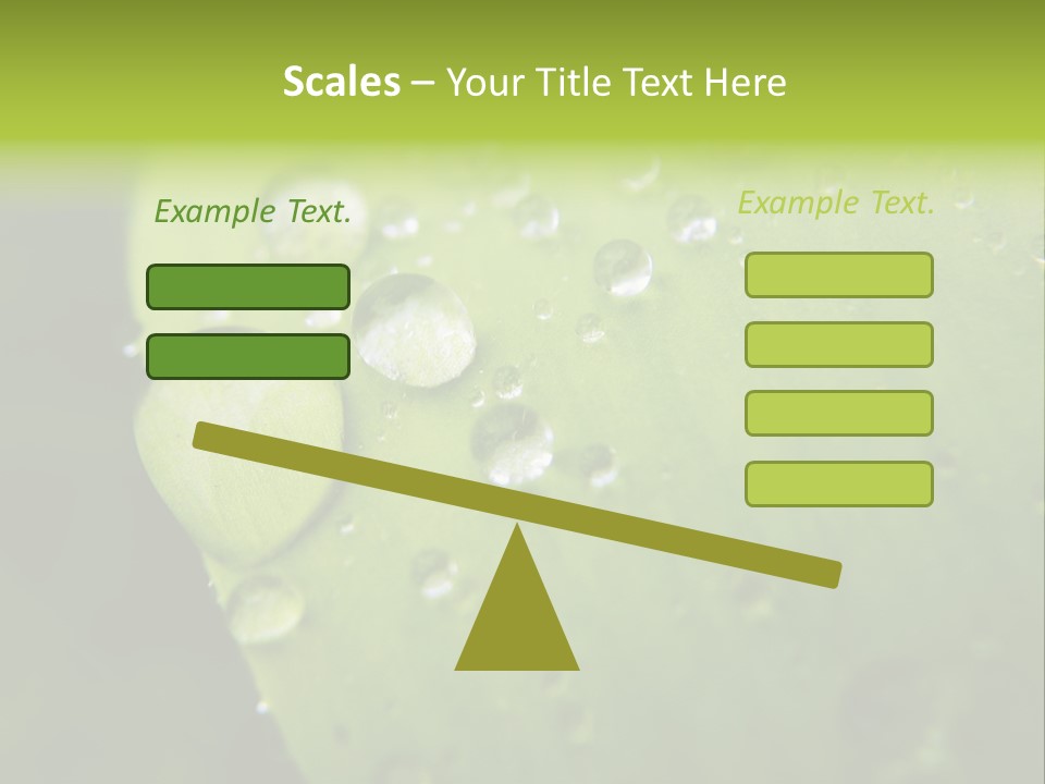 Drops On A Leaf PowerPoint Template