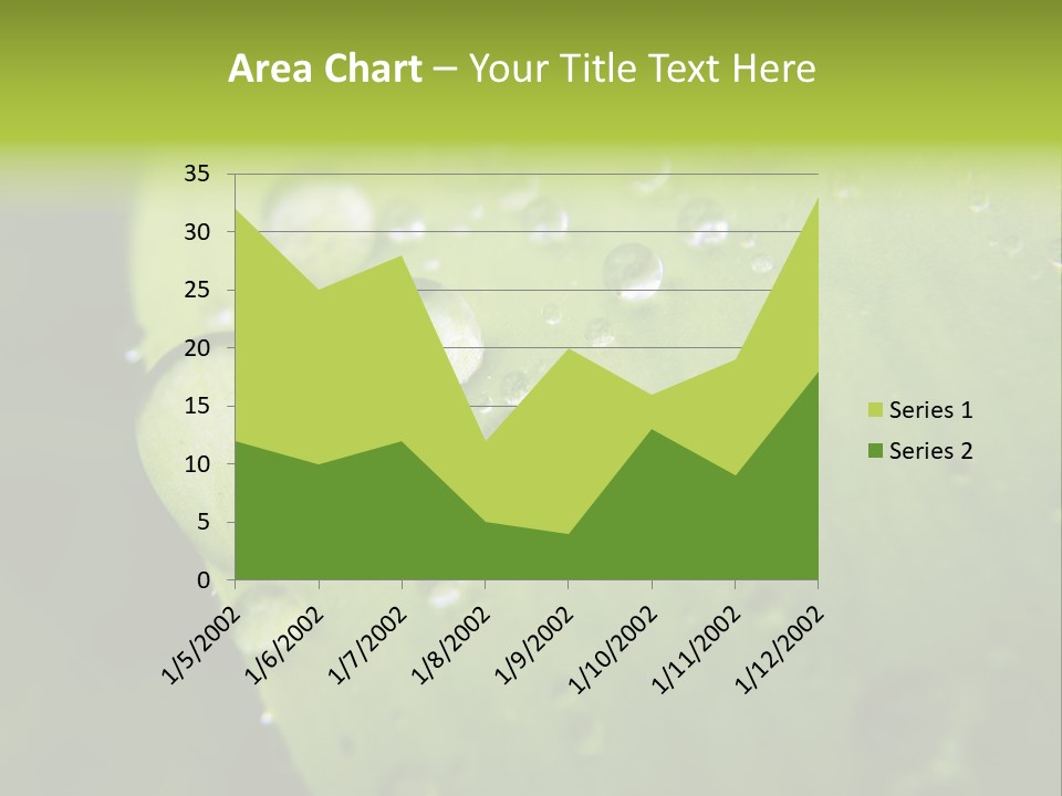 Drops On A Leaf PowerPoint Template
