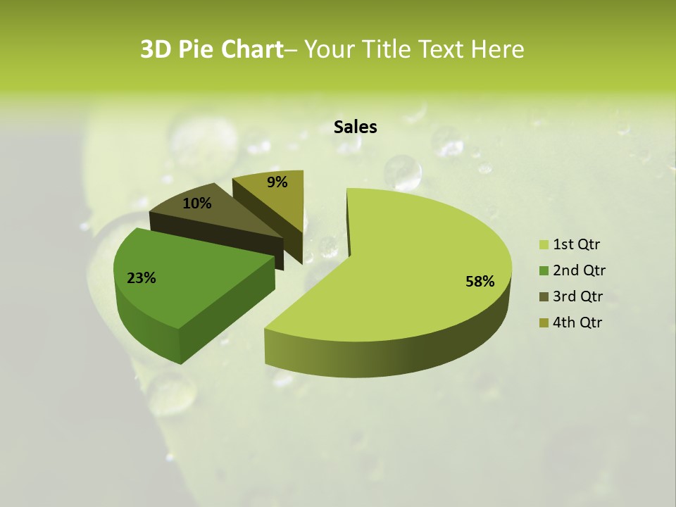 Drops On A Leaf PowerPoint Template
