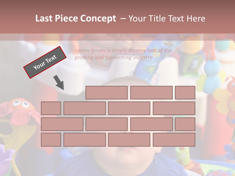 Two Baby Boys Twin Brothers Playing Together PowerPoint Template