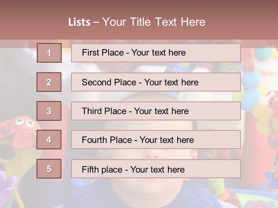 Two Baby Boys Twin Brothers Playing Together PowerPoint Template