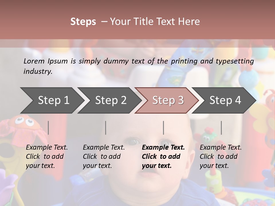 Two Baby Boys Twin Brothers Playing Together PowerPoint Template