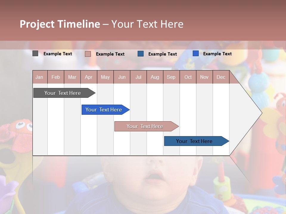 Two Baby Boys Twin Brothers Playing Together PowerPoint Template
