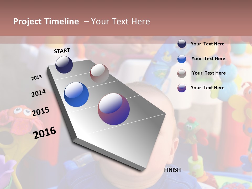 Two Baby Boys Twin Brothers Playing Together PowerPoint Template