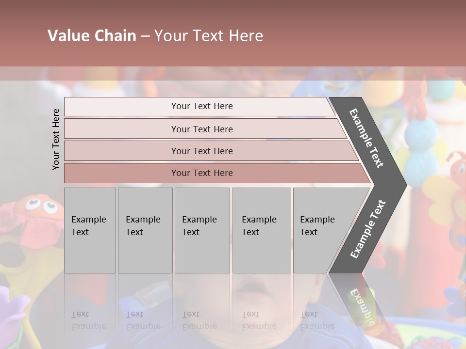 Two Baby Boys Twin Brothers Playing Together PowerPoint Template