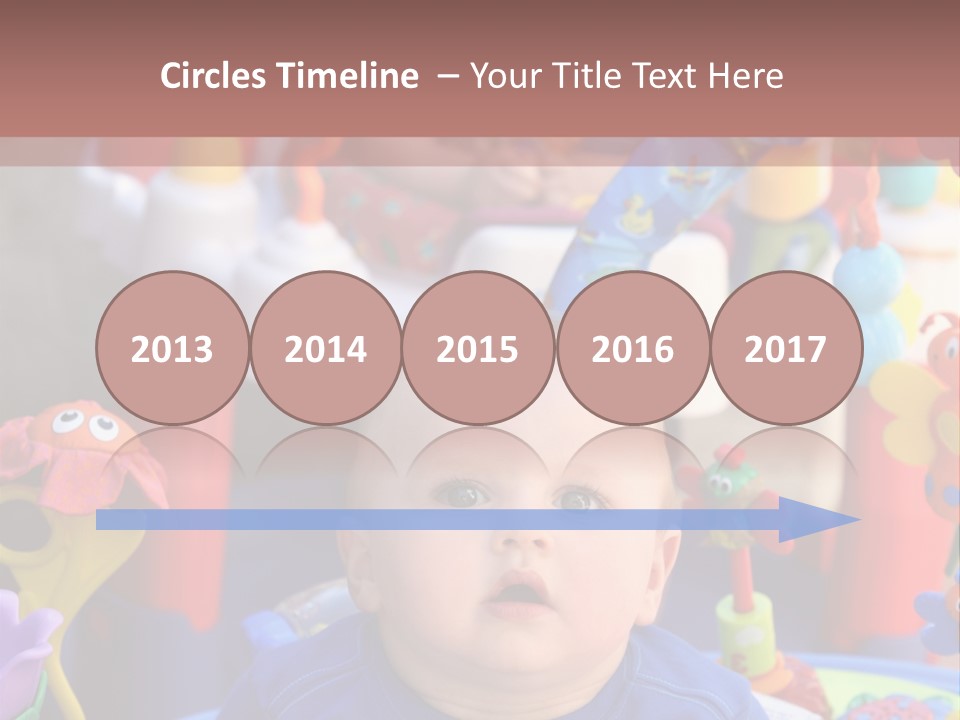 Two Baby Boys Twin Brothers Playing Together PowerPoint Template