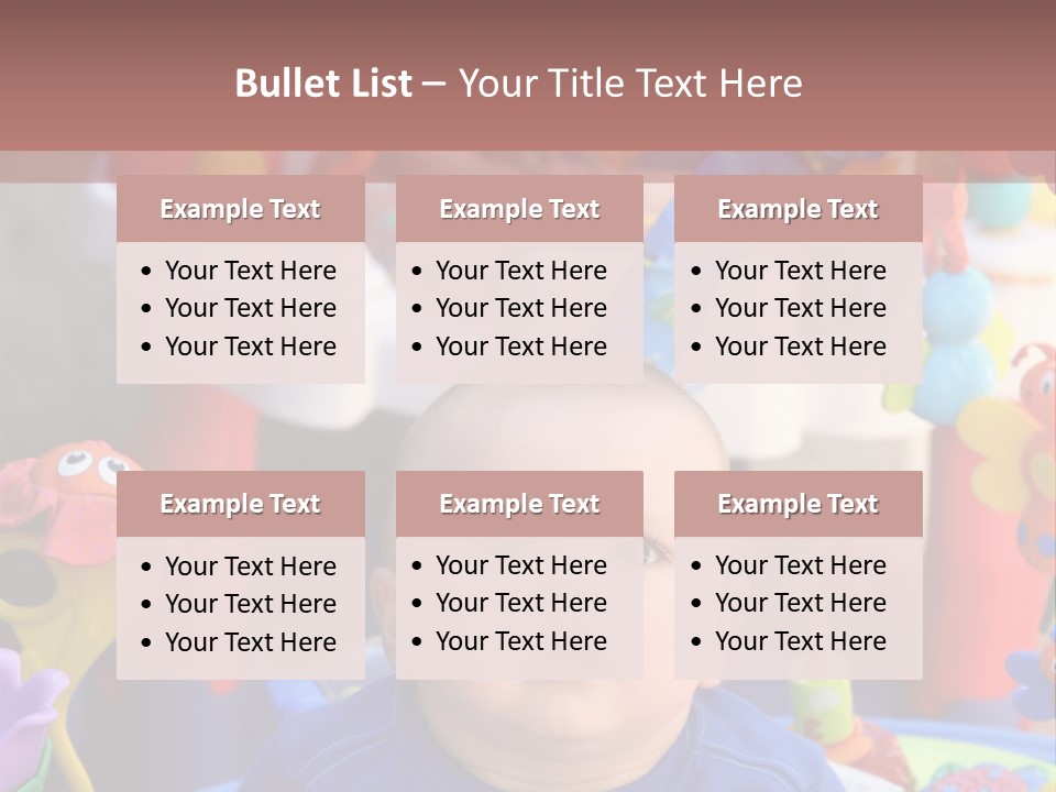 Two Baby Boys Twin Brothers Playing Together PowerPoint Template