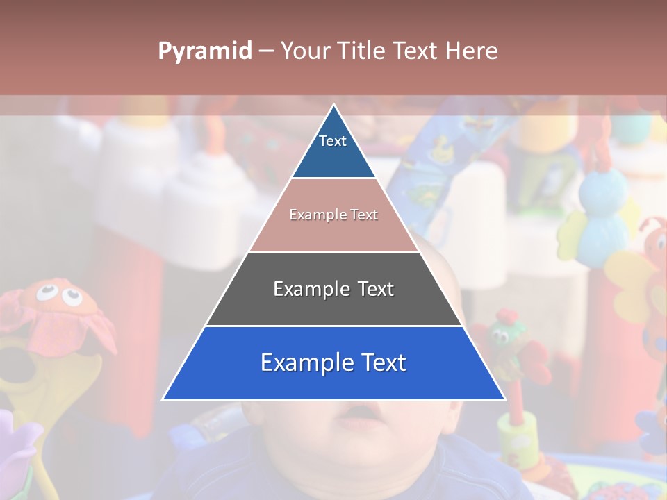 Two Baby Boys Twin Brothers Playing Together PowerPoint Template