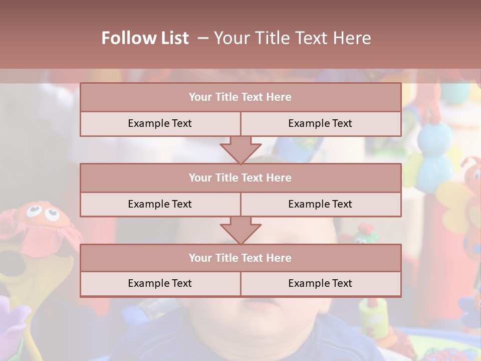Two Baby Boys Twin Brothers Playing Together PowerPoint Template