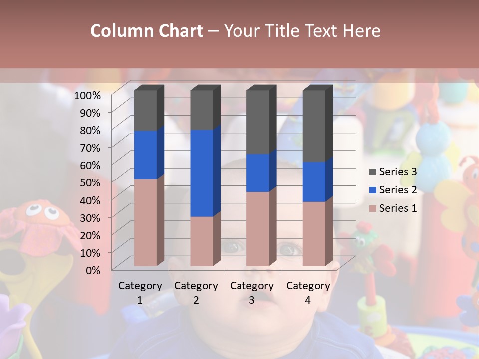 Two Baby Boys Twin Brothers Playing Together PowerPoint Template