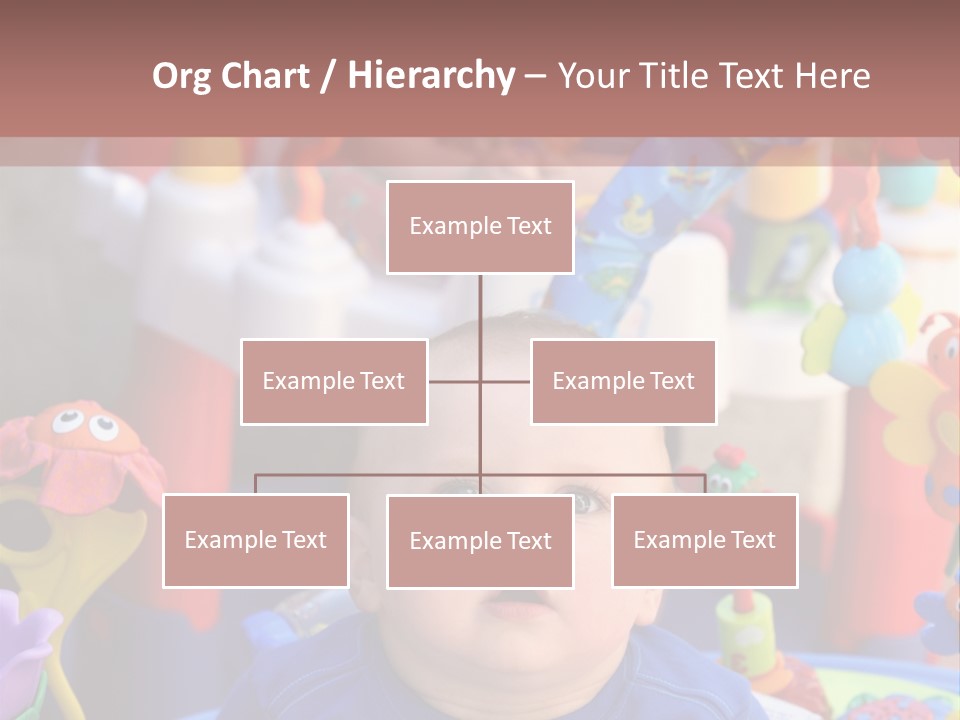 Two Baby Boys Twin Brothers Playing Together PowerPoint Template
