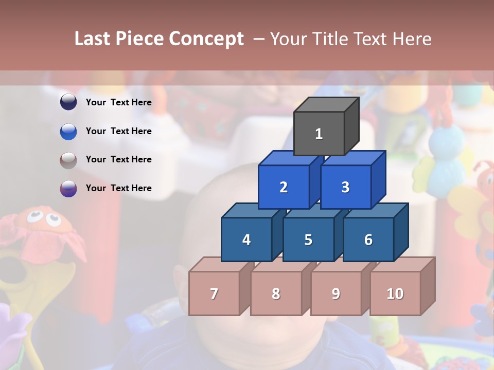 Two Baby Boys Twin Brothers Playing Together PowerPoint Template