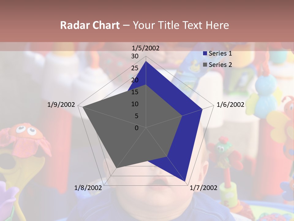 Two Baby Boys Twin Brothers Playing Together PowerPoint Template