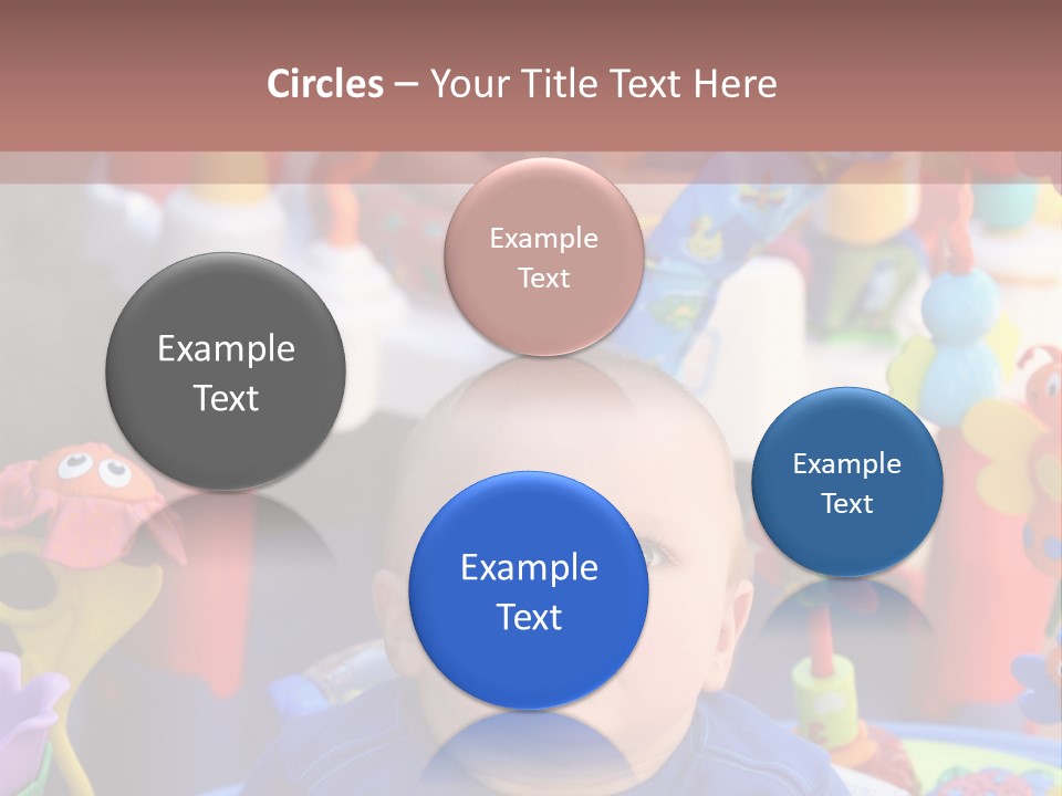 Two Baby Boys Twin Brothers Playing Together PowerPoint Template