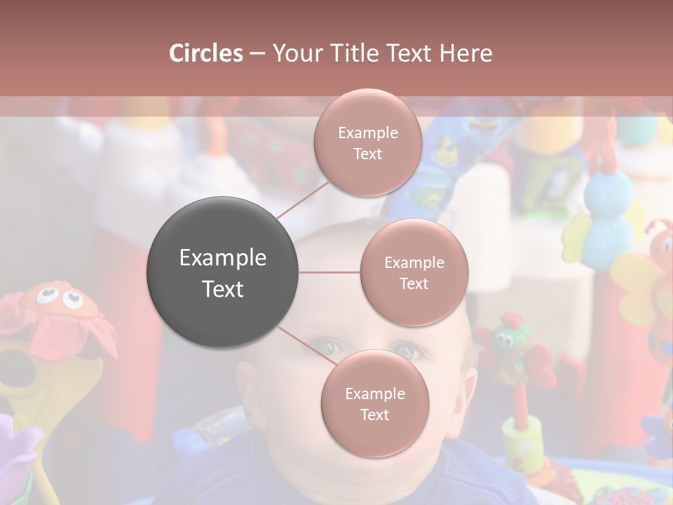 Two Baby Boys Twin Brothers Playing Together PowerPoint Template