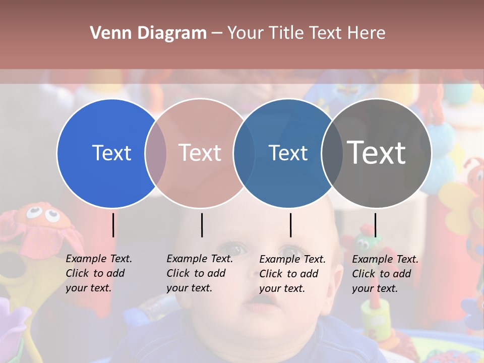 Two Baby Boys Twin Brothers Playing Together PowerPoint Template