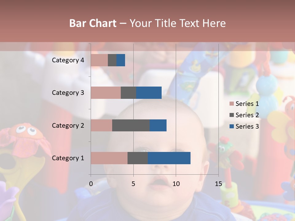 Two Baby Boys Twin Brothers Playing Together PowerPoint Template