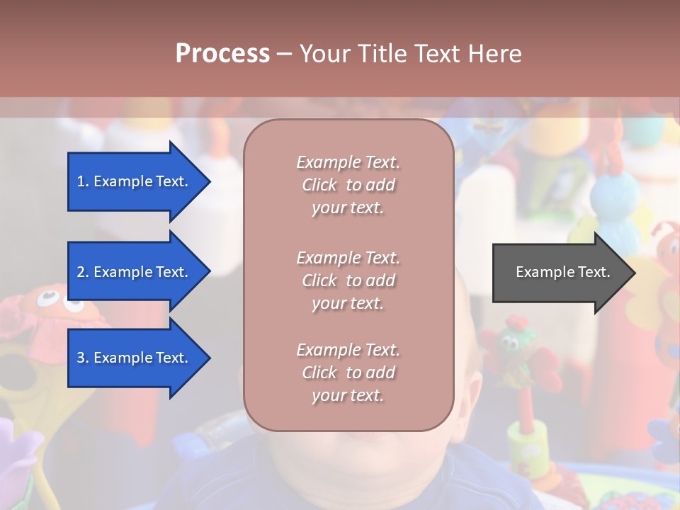 Two Baby Boys Twin Brothers Playing Together PowerPoint Template
