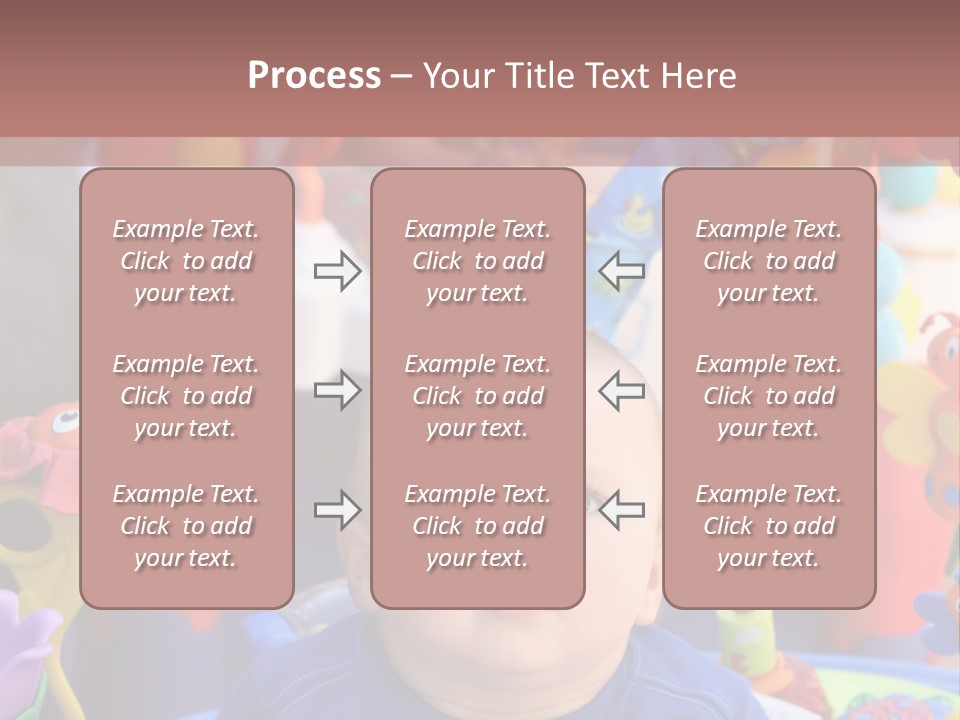 Two Baby Boys Twin Brothers Playing Together PowerPoint Template
