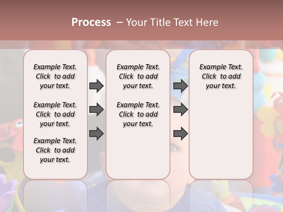 Two Baby Boys Twin Brothers Playing Together PowerPoint Template