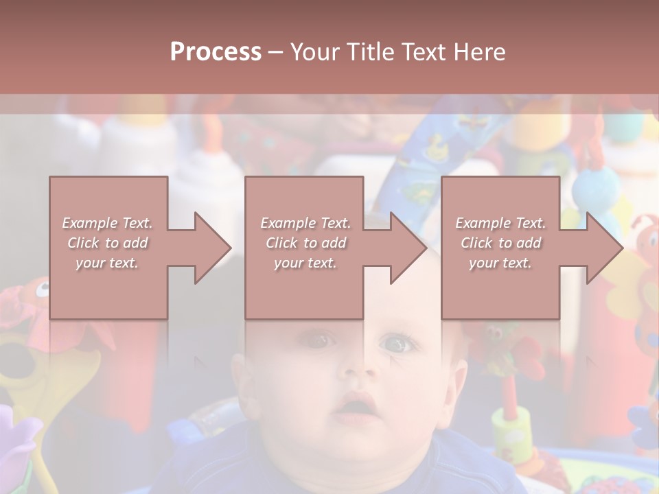 Two Baby Boys Twin Brothers Playing Together PowerPoint Template